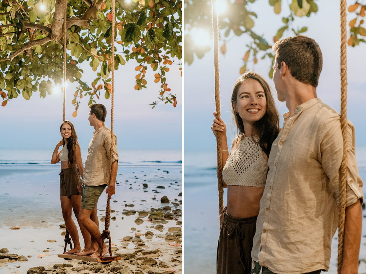 endaio de casal na praia