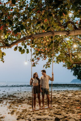 endaio de casal na praia
